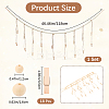 Wall Hanging Photo Display with Wooden Beads Garland AJEW-WH20011-54C-2