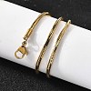 2MM 304 Stainless Steel Snake Chain Necklaces for Women Men STAS-V011-04D-G-3
