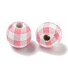 Printed Wood European Beads WOOD-G022-13N-2