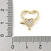 Brass Micro Pave Clear Cubic Zirconia Lobster Claw Clasps KK-P299-06G-3