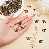 120Pcs 4 Colors Tibetan Style Alloy Pendants TIBEP-PH0005-20-RS-WH-5