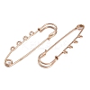 Ion Plating(IP) 304 Stainless Steel Safety Pins Brooch Findings STAS-K252-05B-RG-2
