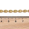 Ion Plating(IP) 304 Stainless Steel Oval Ball Chain Bracelets for Women X-BJEW-C046-01G-2