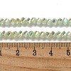 Electroplate Glass Beads Strands GLAA-Q105-04O-3