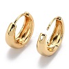Brass Huggie Hoop Earrings LS-EJEW-F260-02G-2