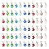 110Pcs 11 Colors Glass Pendants PALLOY-TAC0299-1