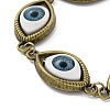 Retro Eye Alloy & Resin Link Bracelets for Women LS-BJEW-G705-01AB-2