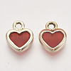 Light Gold Plated Alloy Charms X-ENAM-T009-10A-2