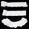 3 Yards 3 Styles  Polyester Pleated Lace Ribbons OCOR-ME0001-24-1