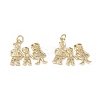 Brass Micro Pave Cubic Zirconia Pendants KK-E068-VB117-2