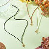 3Pcs Faux Suede Macrame Pouch  Pendant Necklaces NJEW-TAC0052-01-4