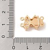 Golden Brass Micro Pave Cubic Zirconia Box Clasps KK-B100-038G-01-3