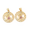 Brass Micro Pave Cubic Zirconia Pendants KK-H441-28G-2