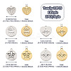 20Pcs 10 Style 304 Stainless Steel Pendants STAS-PJ0001-42-4