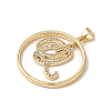 Brass Micro Pave Cubic Zirconia Pendants KK-C058-12A-G-2