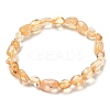 Natural Citrine Bead Stretch Bracelets BJEW-K213-44-3