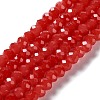 Baking Paint Imitation Jade Glass Bead Strands X-DGLA-A034-J6MM-A32-1
