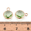 Golden Tone Brass Glass Charms X-GLAA-ZX008-24K-G-3