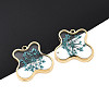 304 Stainless Steel Epoxy Resin Pendants STAS-T072-23-1
