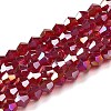 Transparent Electroplate Glass Beads Strands EGLA-A039-T3mm-B27-1