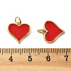 Brass Enamel Charms KK-R229-06G-01-3