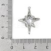 Brass Micro Pave Clear Cubic Zirconia Pendants KK-Z078-30P-3