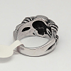 Unique Retro Men's Halloween Jewelry 304 Stainless Steel Skull Rings RJEW-F006-338-3