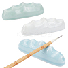 3Pcs 3 Colors Mountain Shaped Porcelain Brush Holder ODIS-PH0001-44-1