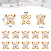 16Pcs Brass Micro Pave Clear Cubic Zirconia Pendants ZIRC-UN0001-11-3