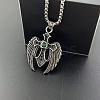Vintage Gothic 304 Stainless Steel Cubic Zirconia Pendant Necklaces ZQ9567-3