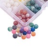 200Pcs 10 Colors Natural Weathered & Crackle Agate Beads Strands G-CJ0001-54-3