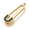 Ion Plating(IP) 304 Stainless Steel Enamel Pendants STAS-P371-073G-2