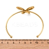 304 Stainless Steel Cuff Bangles for Women BJEW-F491-01G-01-3