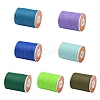 6 Rolls 6 Colors Round Waxed Polyester Cord YC-YW0001-07A-2