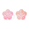 Transparent Spray Painted Glass Beads GLAA-N035-029-G03-2