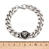 Stainless Steel Link Bracelets BJEW-D379-11ASP-3