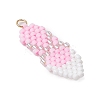 Ballet Shoes Glass Seed Beads Beaded Pendants PALLOY-CJ00134-3