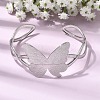 Butterfly 304 Stainless Steel Cuff Bangles for Women BJEW-A155-01P-2