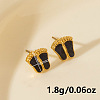 304 Stainless Steel Exaggerated Footprint Stud Earrings BU6703-3-2