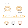 60Pcs 3 Colors 201 Stainless Steel Linking Rings STAS-UN0036-94-4