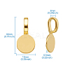 Tibetan Style Alloy Glue On Flat Pad Pendant Bails TIBE-TA0001-10-8