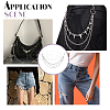 2Pcs Aluminum & Iron Spike Rivet Tassel Chains Belt AJEW-UN0002-11P-5