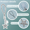 Alloy with Crystal Rhinestone Pendant Mobile Straps HJEW-OC00035-4