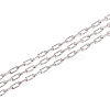 Anti-Tarnish Rhodium Plated 925 Sterling Silver Paperclip Chains STER-WH0011-07P-1