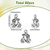 80Pcs Tibetan Style Alloy Pendants FIND-SC0014-56AS-2