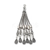 Tibetan Style Alloy Curb Chain Tassel Big Pendants LS-FIND-K013-01AS-08-1