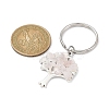 Natural Rose Quartz Chip & Alloy Tree of Life Pendant Keychain KEYC-JKC00648-05-3