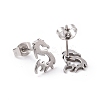 Non-Tarnish 304 Stainless Steel Tiny Dragon Stud Earrings for Men Women LS-EJEW-G318-08P-2