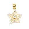 Brass Micro Pave Cubic Zirconia Pendants KK-R227-01G-1