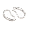 Brass Rhinestone Earring Hooks KK-C261-01A-P-2